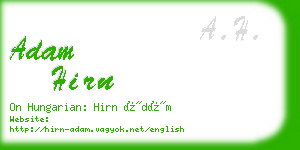adam hirn business card